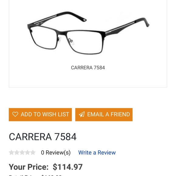 Men’s full frame Carrera eye glasses - matte black - Picture 9 of 9